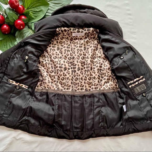 Calvin Klein Performance Black Zip & Snap Down-Filled Coat w/Hood M (Women’s) - Picture 3 of 14